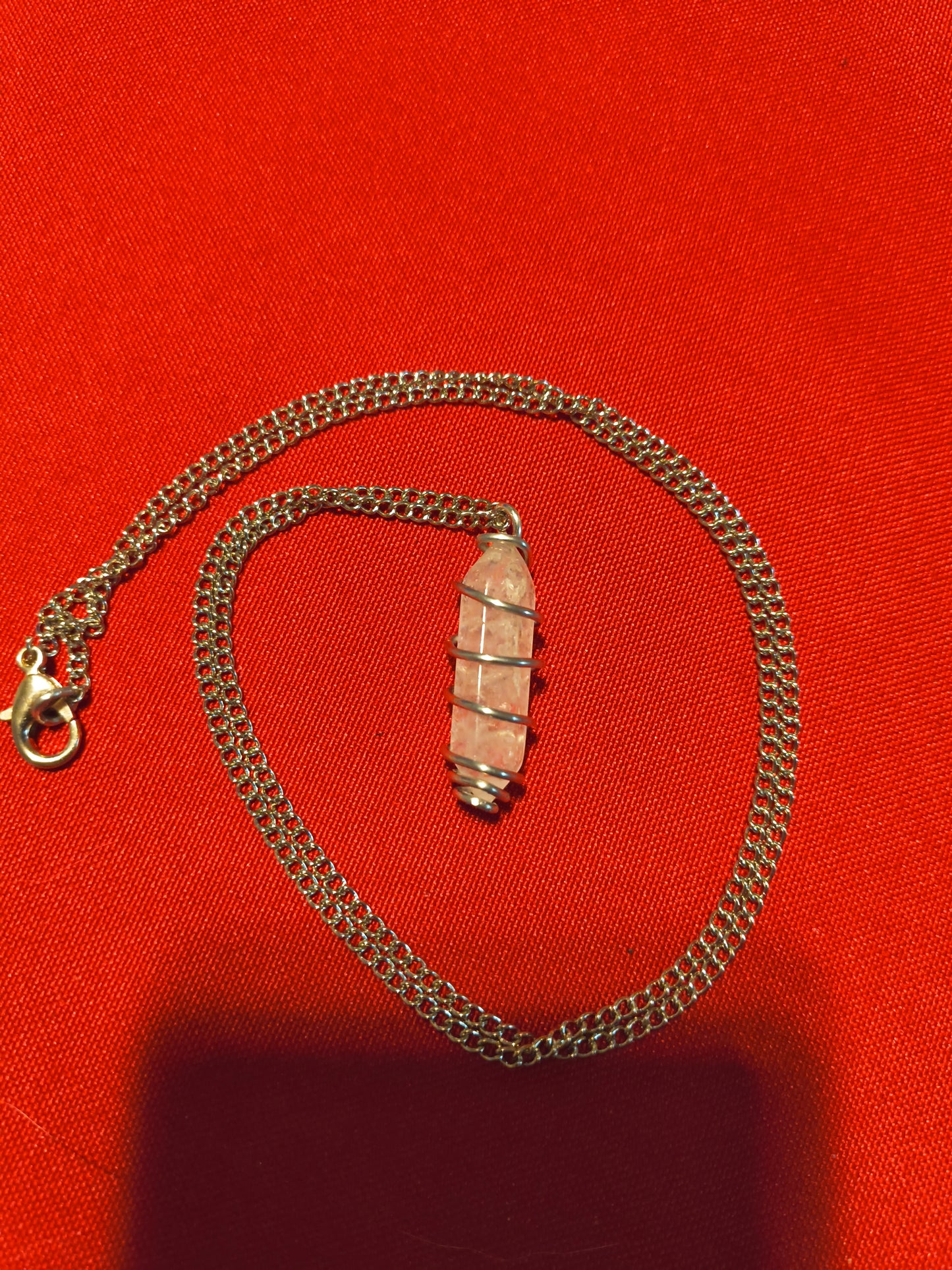 Clear quartz necklace
