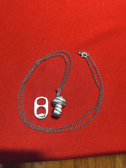 Howlite mushroom necklace