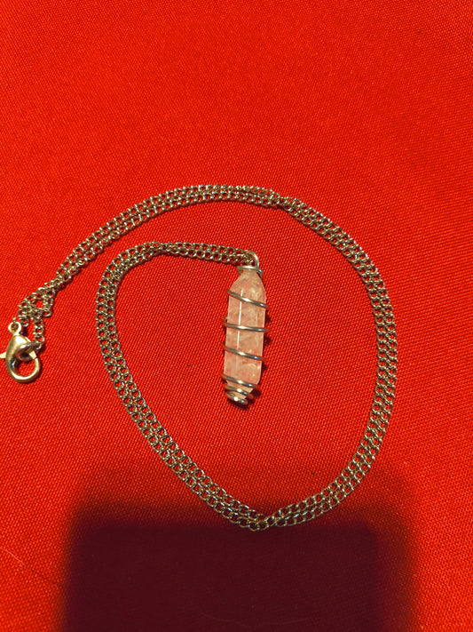 Clear quartz necklace