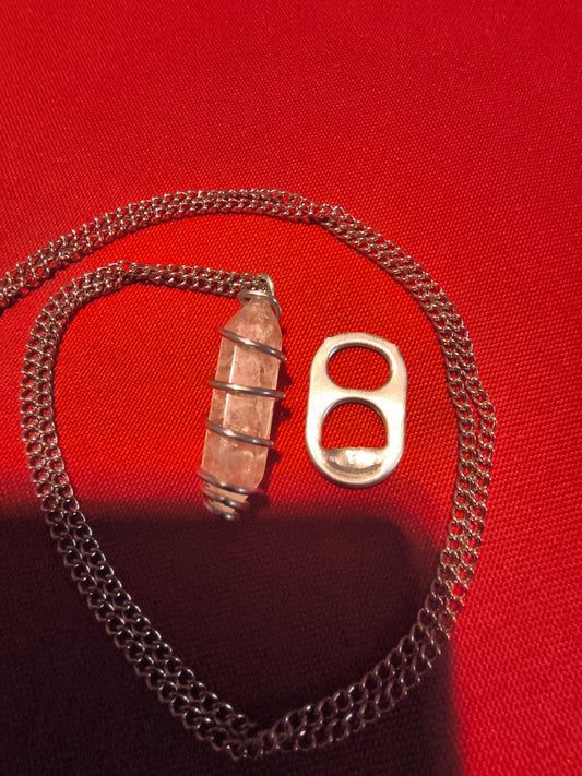 Clear quartz necklace